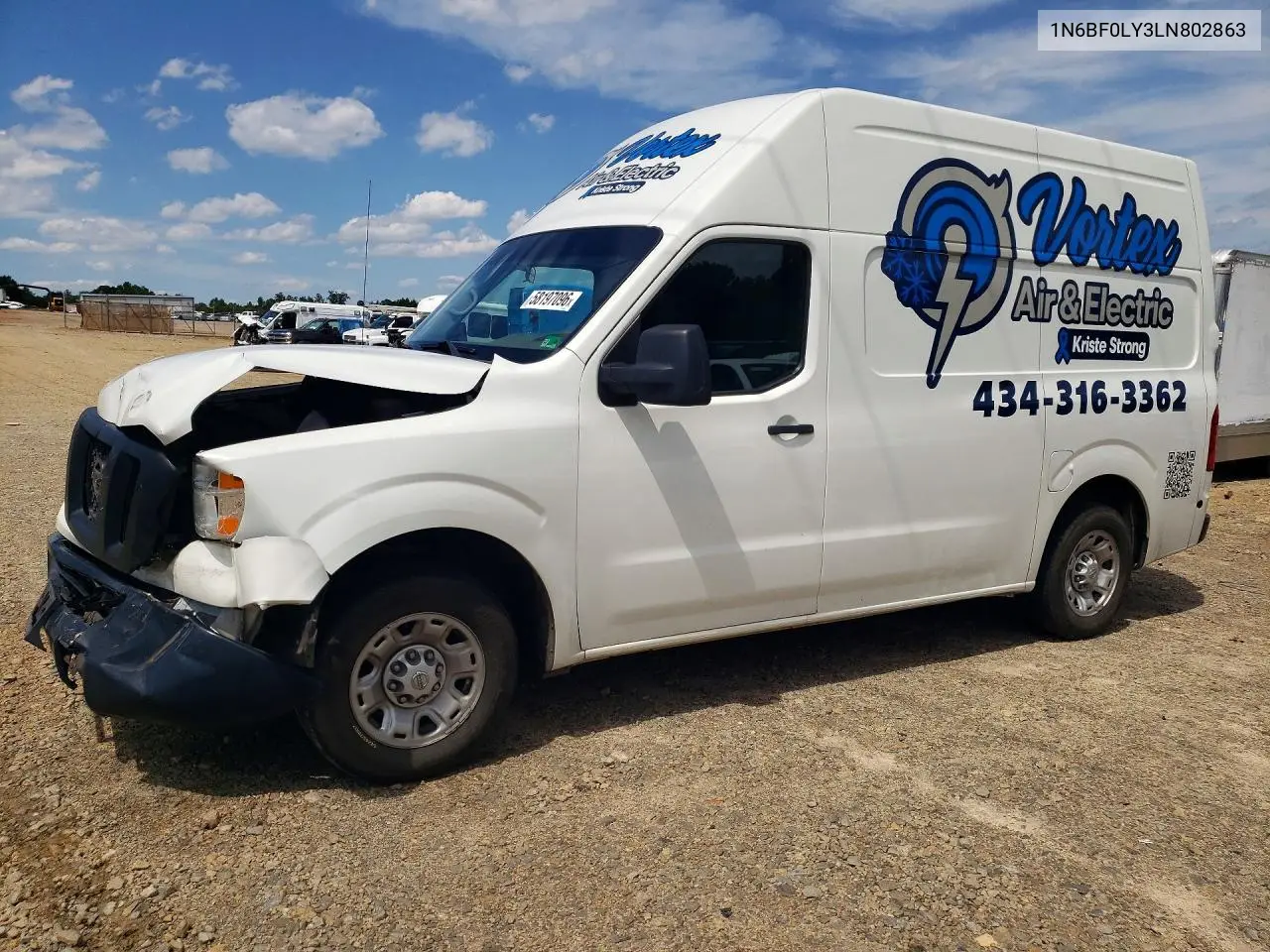 2020 Nissan Nv 2500 Hd Sv VIN: 1N6BF0LY3LN802863 Lot: 58197096