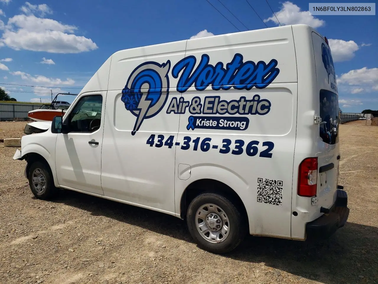2020 Nissan Nv 2500 Hd Sv VIN: 1N6BF0LY3LN802863 Lot: 58197096