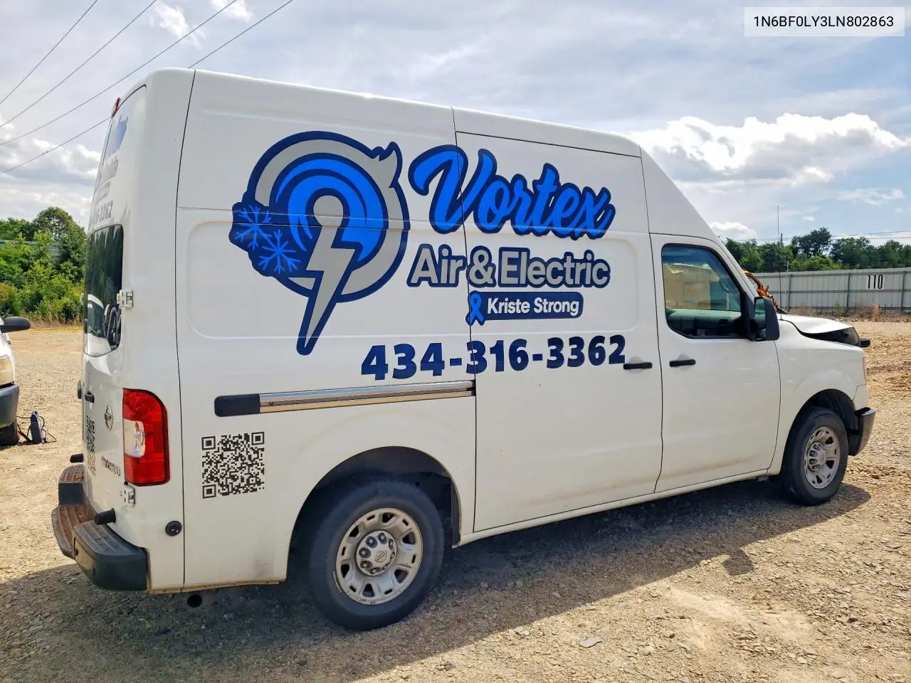 2020 Nissan Nv 2500 Hd Sv VIN: 1N6BF0LY3LN802863 Lot: 58197096