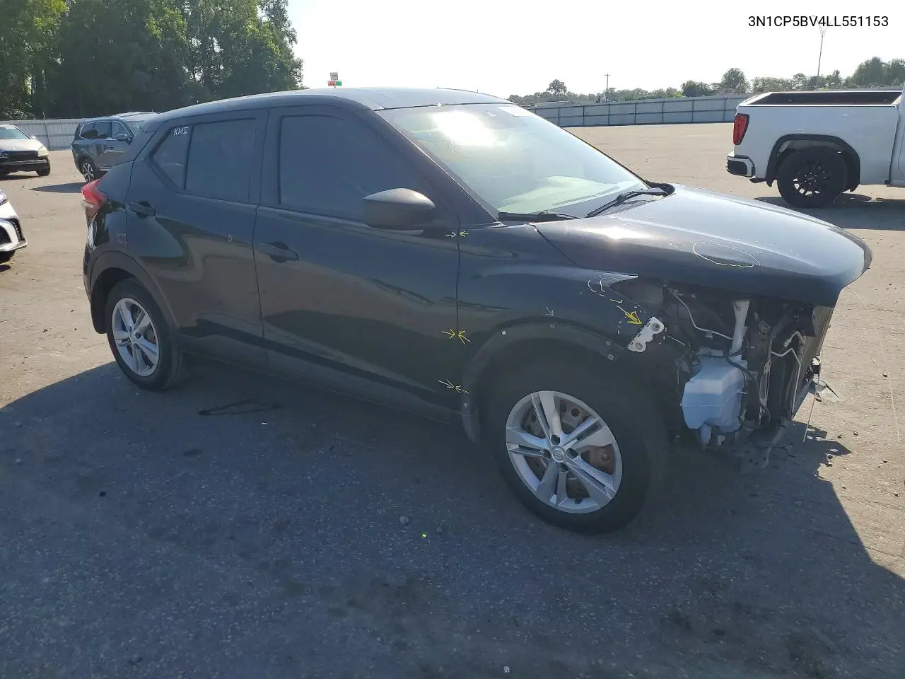 2020 Nissan Kicks S VIN: 3N1CP5BV4LL551153 Lot: 59338226