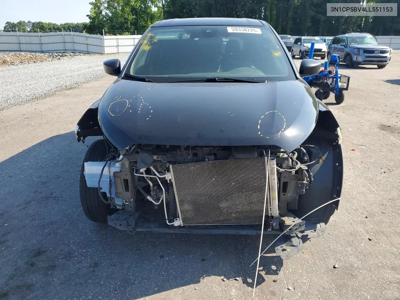 2020 Nissan Kicks S VIN: 3N1CP5BV4LL551153 Lot: 59338226