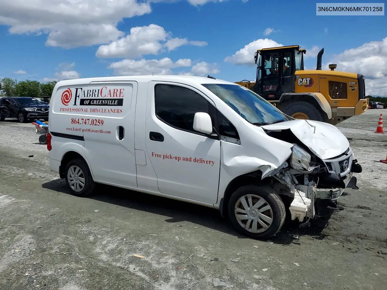 2021 Nissan Nv200 Sv VIN: 3N6CM0KN6MK701258 Lot: 52665756