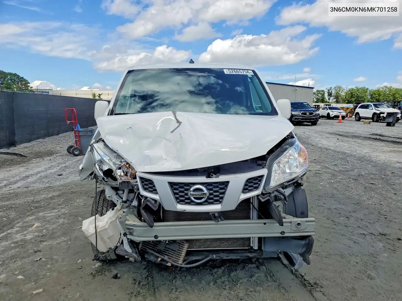 2021 Nissan Nv200 Sv VIN: 3N6CM0KN6MK701258 Lot: 52665756
