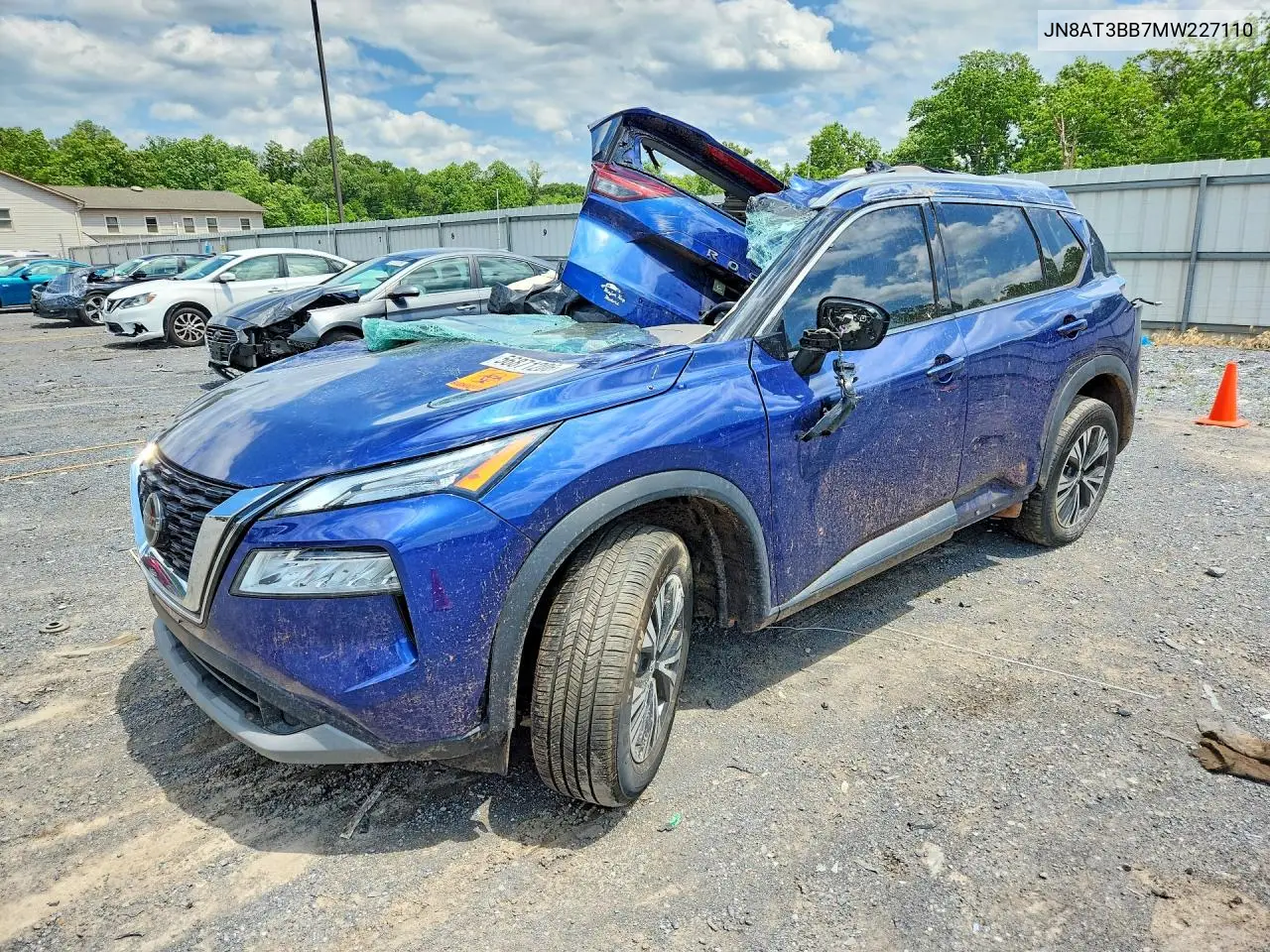 2021 Nissan Rogue Sv VIN: JN8AT3BB7MW227110 Lot: 56871206