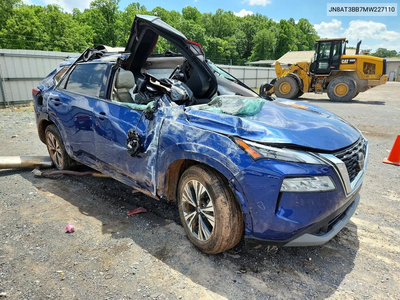 2021 Nissan Rogue Sv VIN: JN8AT3BB7MW227110 Lot: 56871206