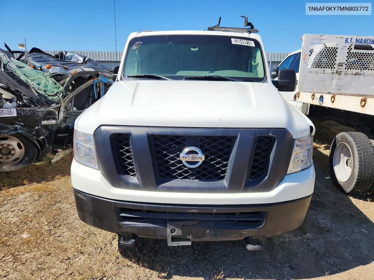 2021 Nissan Nv 2500 Sv Cargo-Cln Title-Pri Fleet VIN: 1N6AF0KY7MN803772 Lot: 57436136