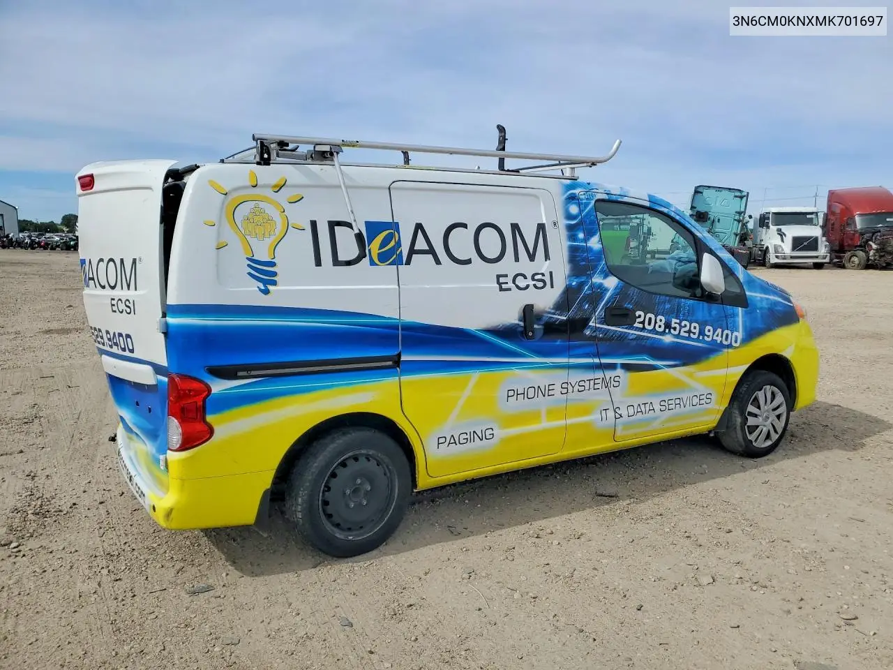 2021 Nissan Nv200 Sv VIN: 3N6CM0KNXMK701697 Lot: 57669696