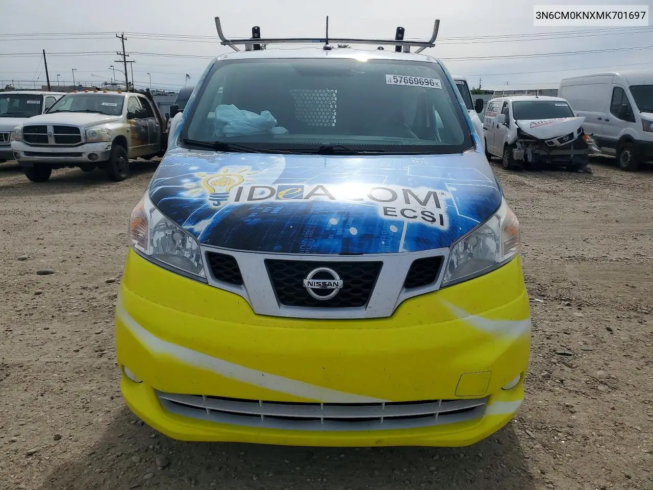 2021 Nissan Nv200 Sv VIN: 3N6CM0KNXMK701697 Lot: 57669696