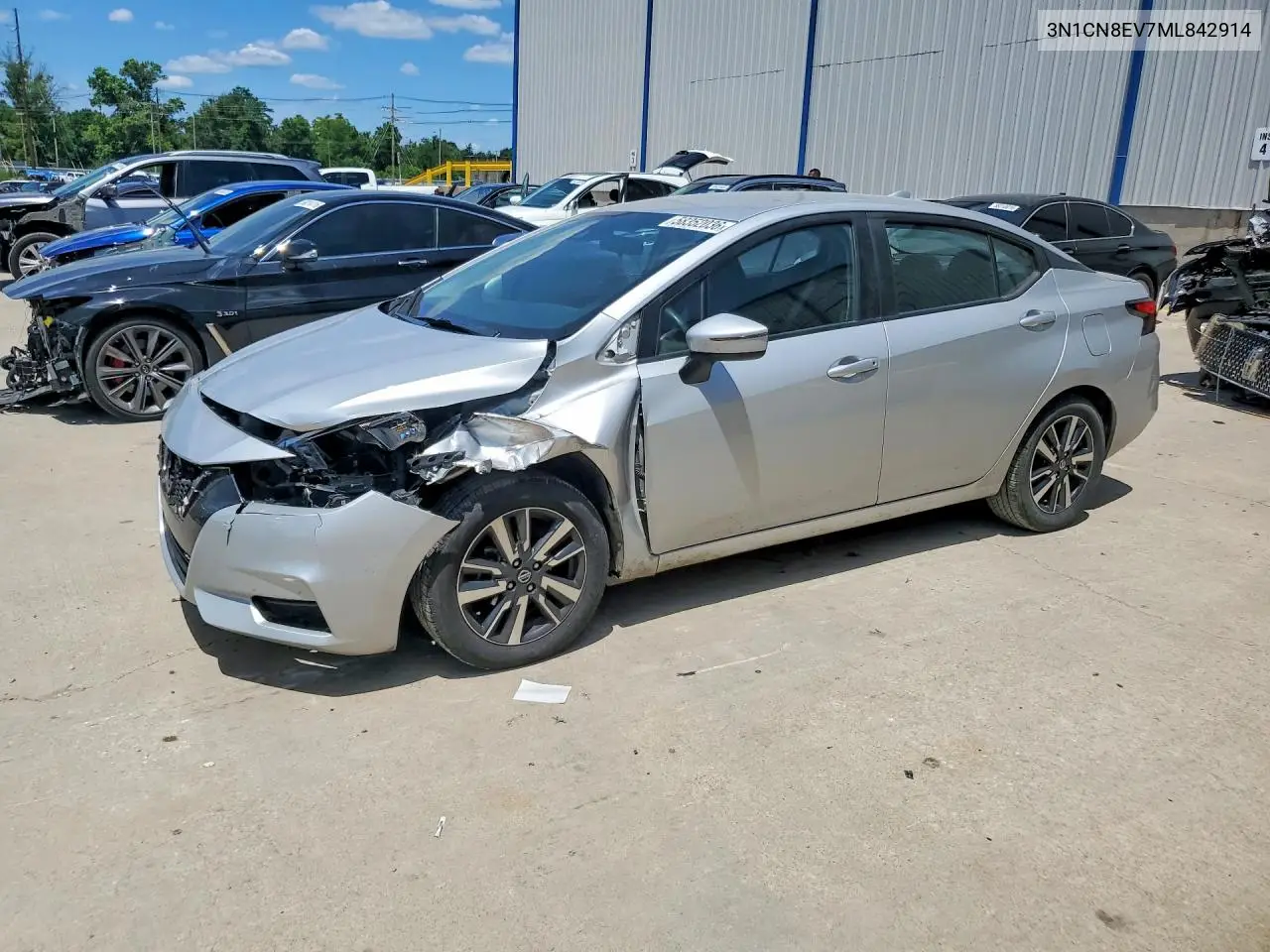 2021 Nissan Versa Sv VIN: 3N1CN8EV7ML842914 Lot: 58352036