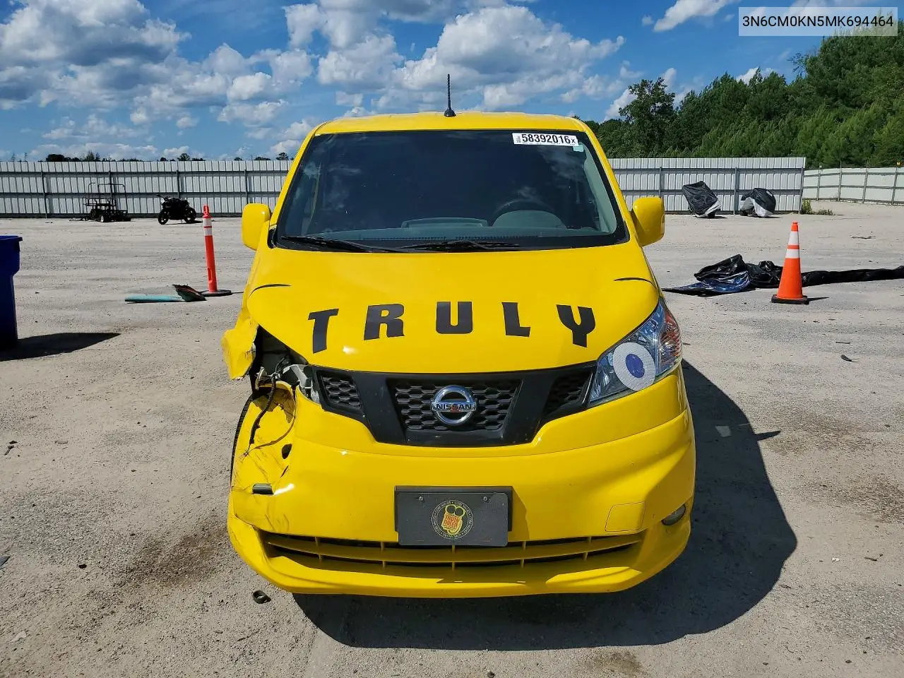 2021 Nissan Nv200 Sv VIN: 3N6CM0KN5MK694464 Lot: 58392016