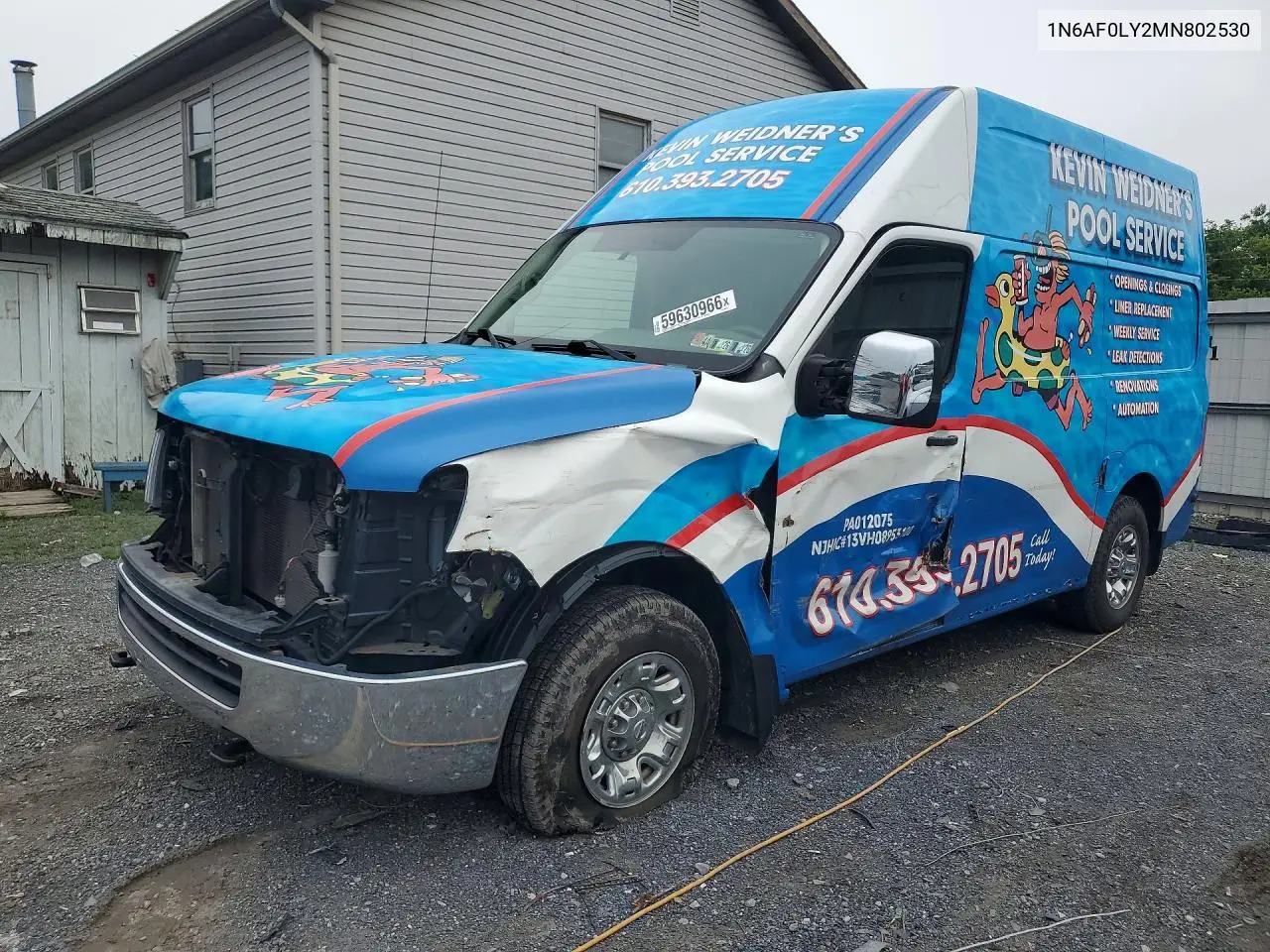 2021 Nissan Nv 3500 Hd Sl VIN: 1N6AF0LY2MN802530 Lot: 59630966