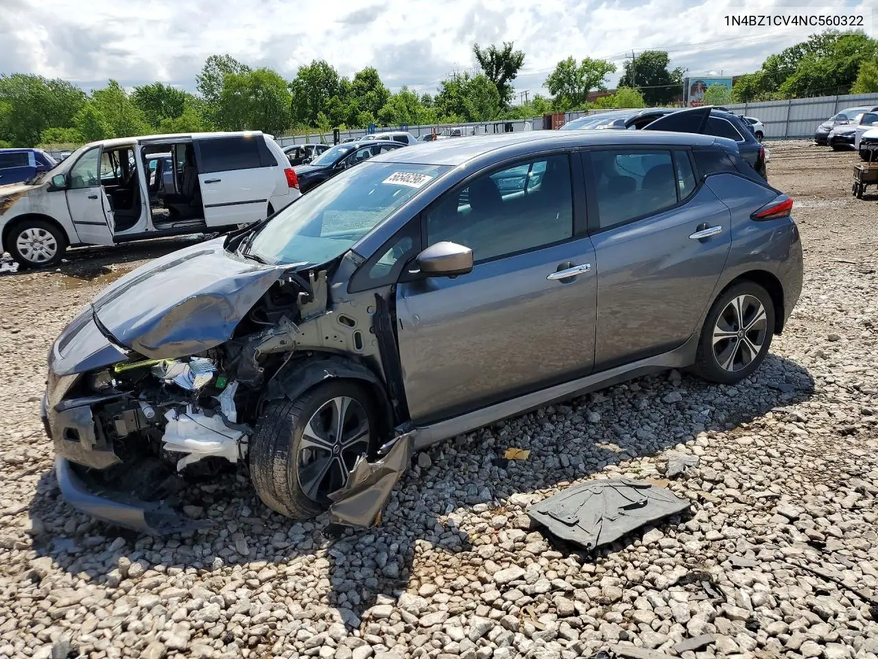 2022 Nissan Leaf Sv Plus VIN: 1N4BZ1CV4NC560322 Lot: 56546296