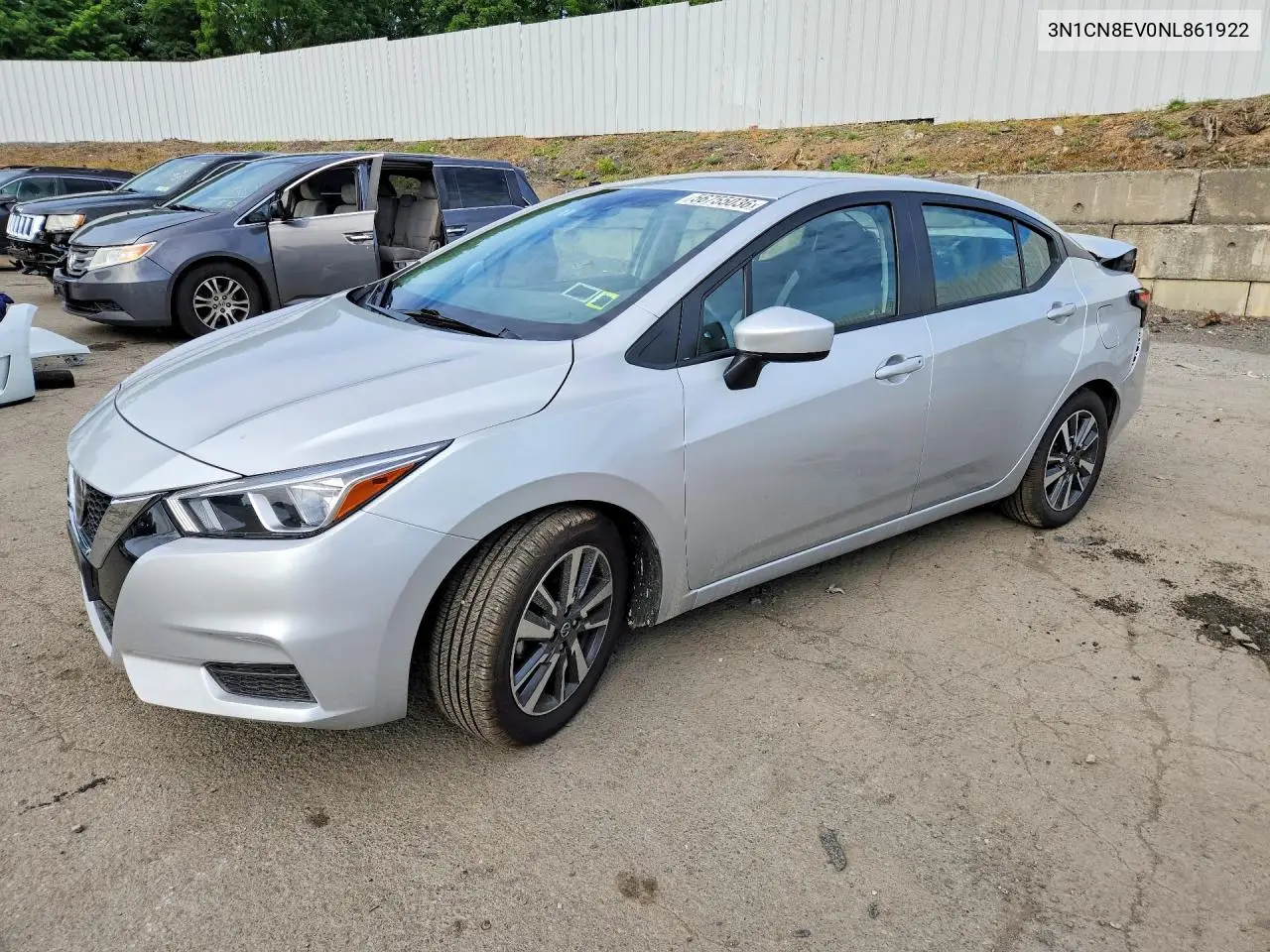 2022 Nissan Versa Sv VIN: 3N1CN8EV0NL861922 Lot: 56755036