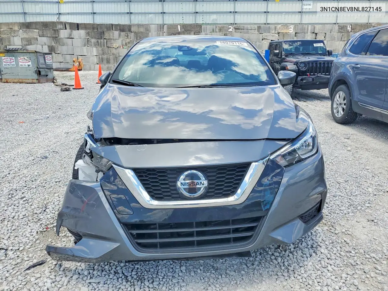 2022 Nissan Versa Sv VIN: 3N1CN8EV8NL827145 Lot: 58070116