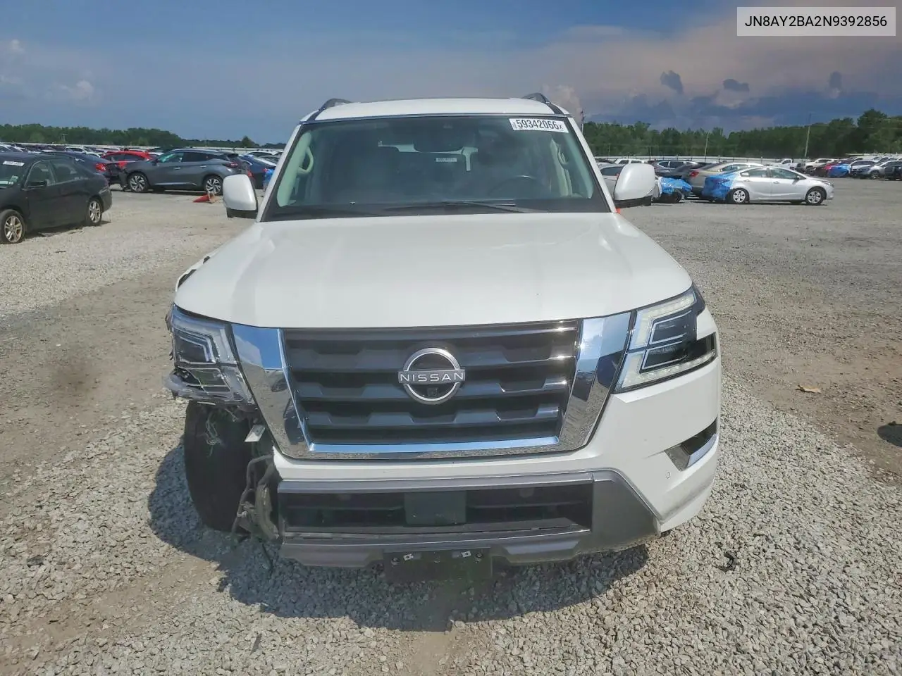 2022 Nissan Armada Sl VIN: JN8AY2BA2N9392856 Lot: 59342066