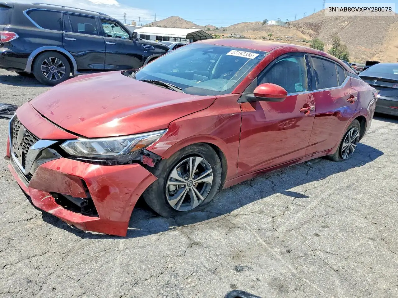 2023 Nissan Sentra Sv VIN: 3N1AB8CVXPY280078 Lot: 57192356