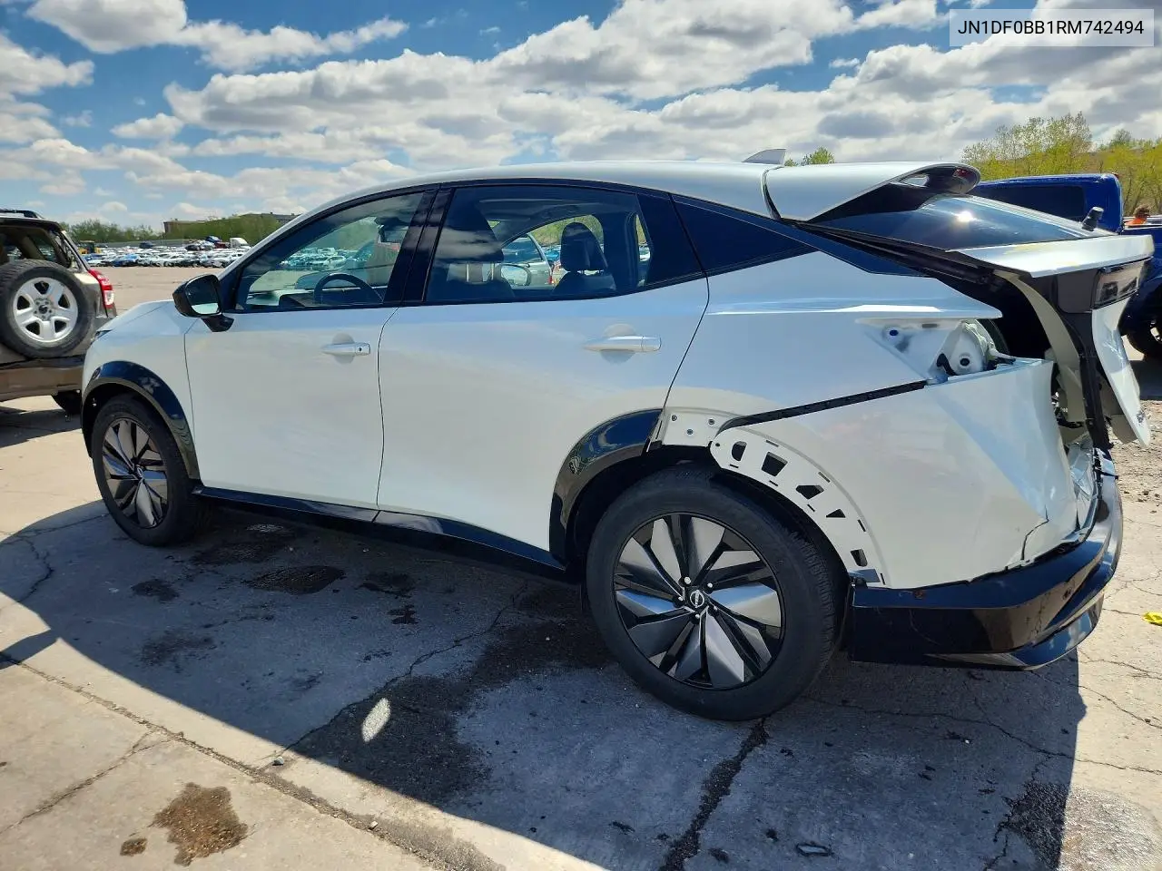 2024 Nissan Ariya Evolve+ E-4Orce VIN: JN1DF0BB1RM742494 Lot: 51979266