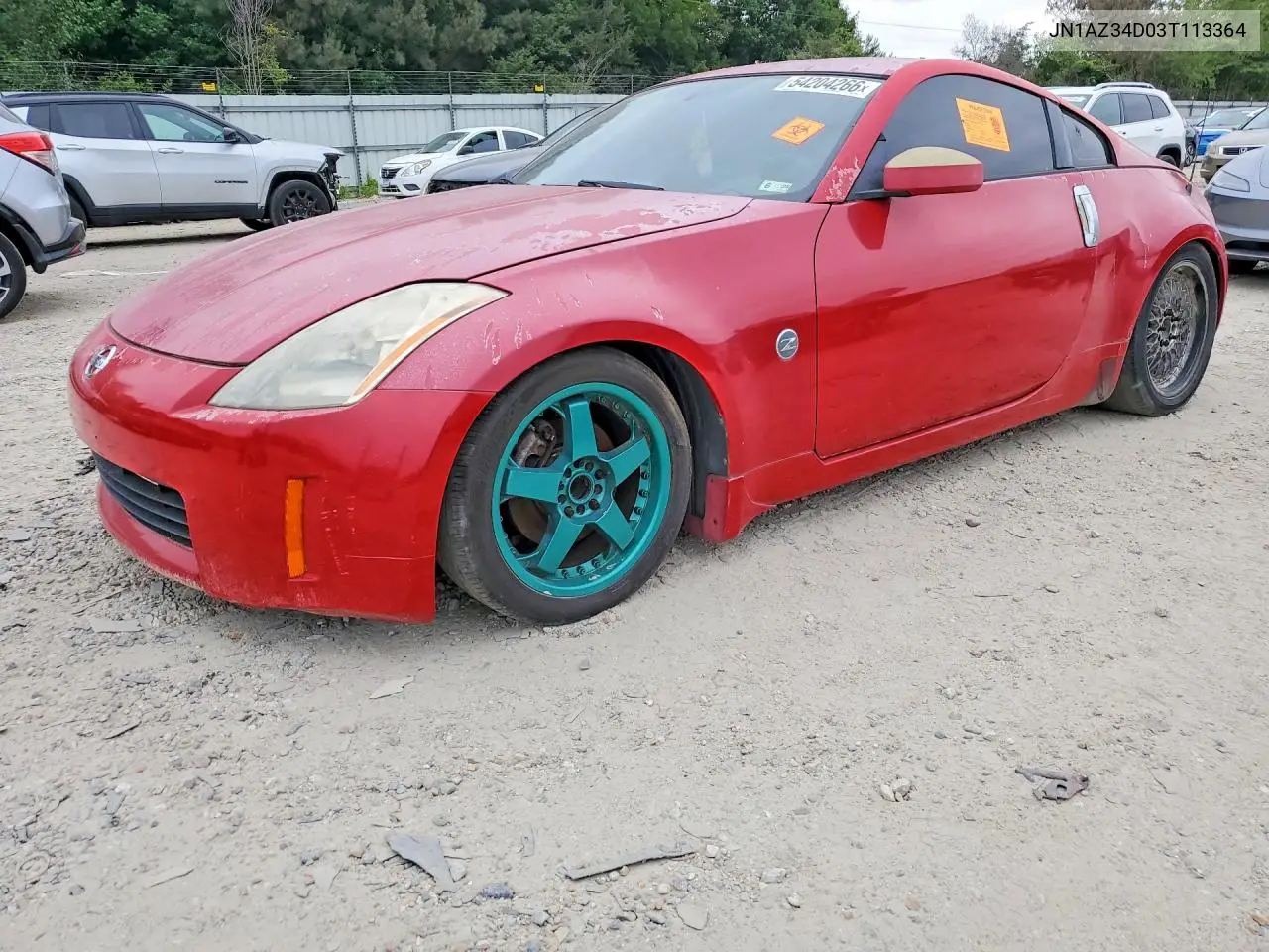 2003 Nissan 350Z Coupe VIN: JN1AZ34D03T113364 Lot: 54204266