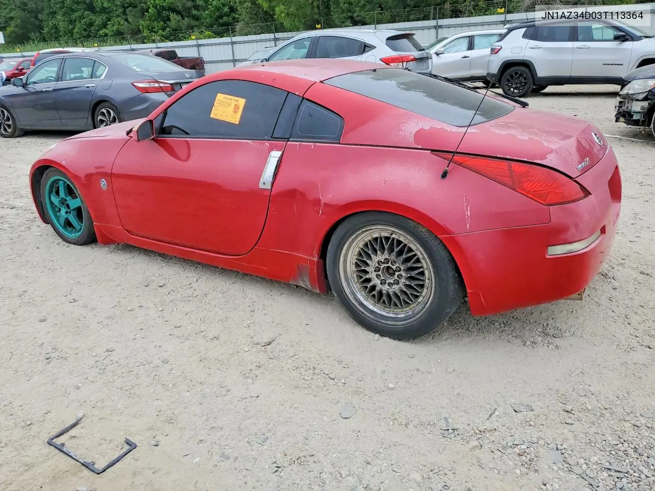2003 Nissan 350Z Coupe VIN: JN1AZ34D03T113364 Lot: 54204266