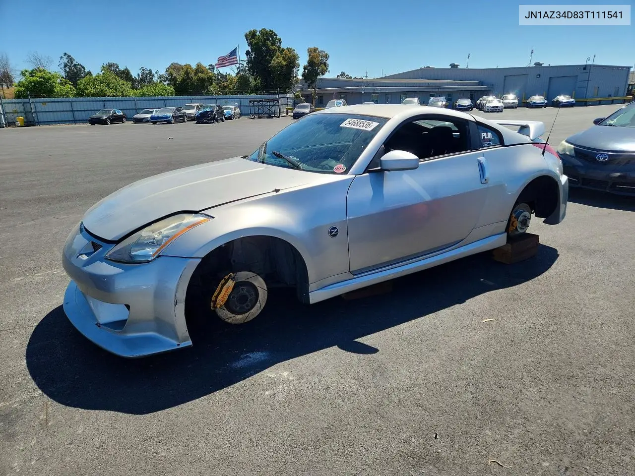 2003 Nissan 350Z Coupe VIN: JN1AZ34D83T111541 Lot: 54688536