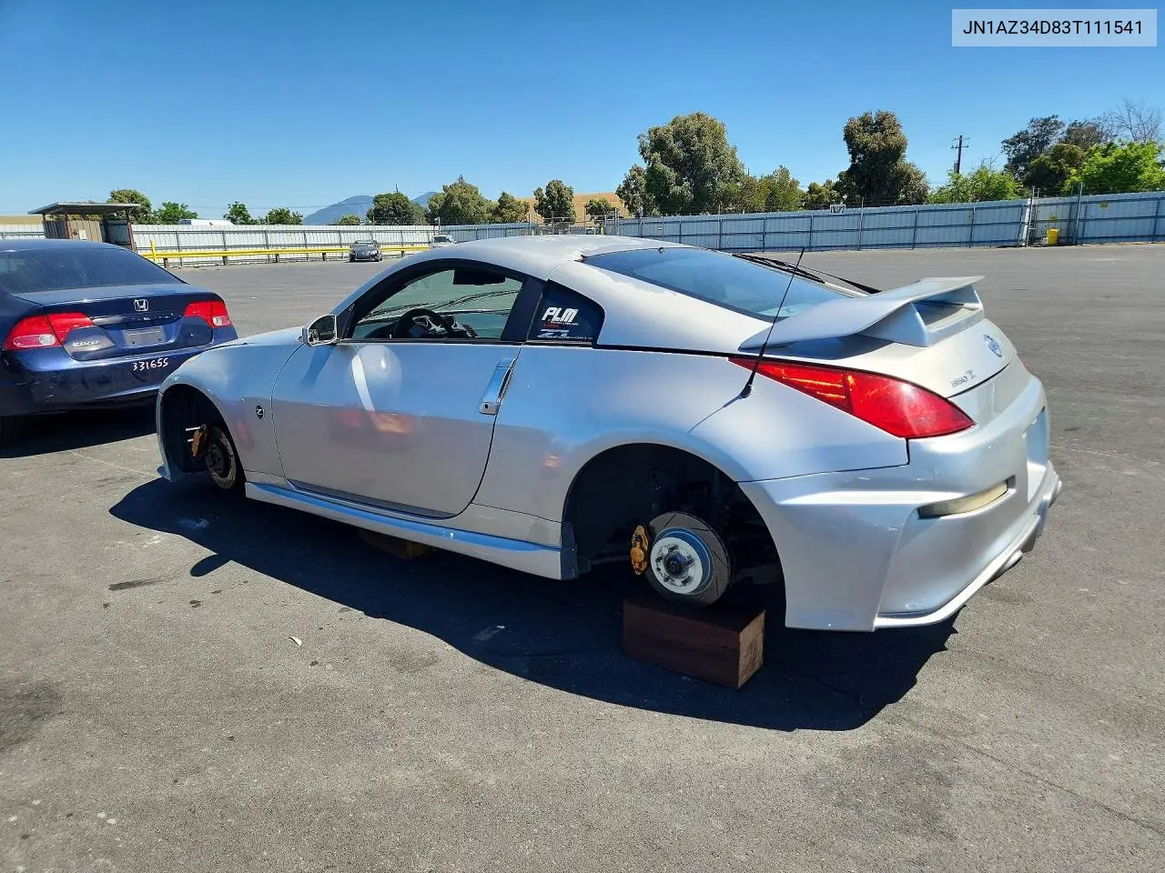 2003 Nissan 350Z Coupe VIN: JN1AZ34D83T111541 Lot: 54688536