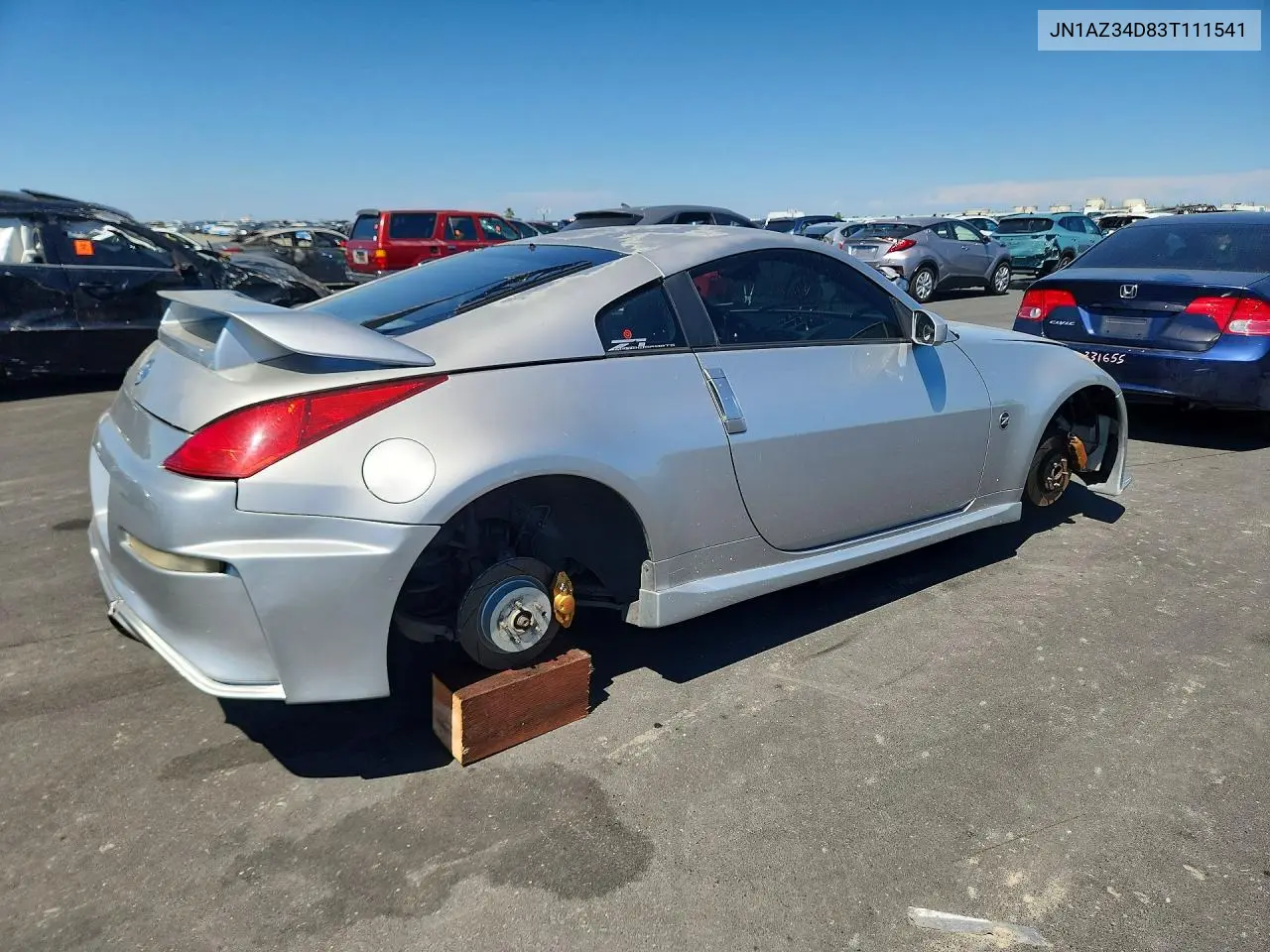 2003 Nissan 350Z Coupe VIN: JN1AZ34D83T111541 Lot: 54688536