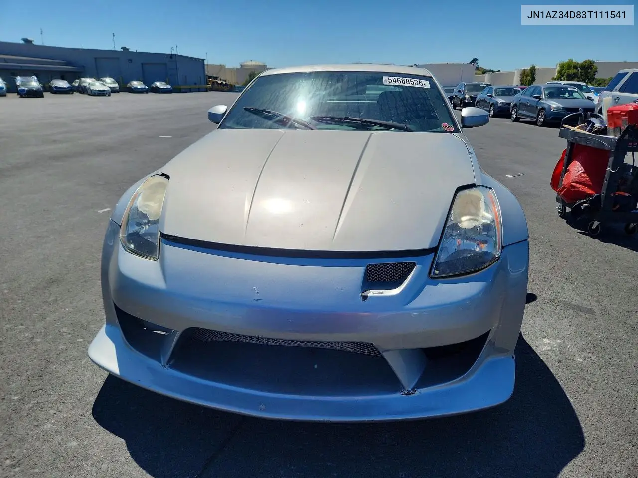 2003 Nissan 350Z Coupe VIN: JN1AZ34D83T111541 Lot: 54688536