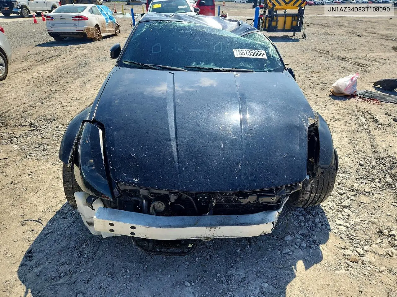2003 Nissan 350Z Coupe VIN: JN1AZ34D83T108090 Lot: 55135666