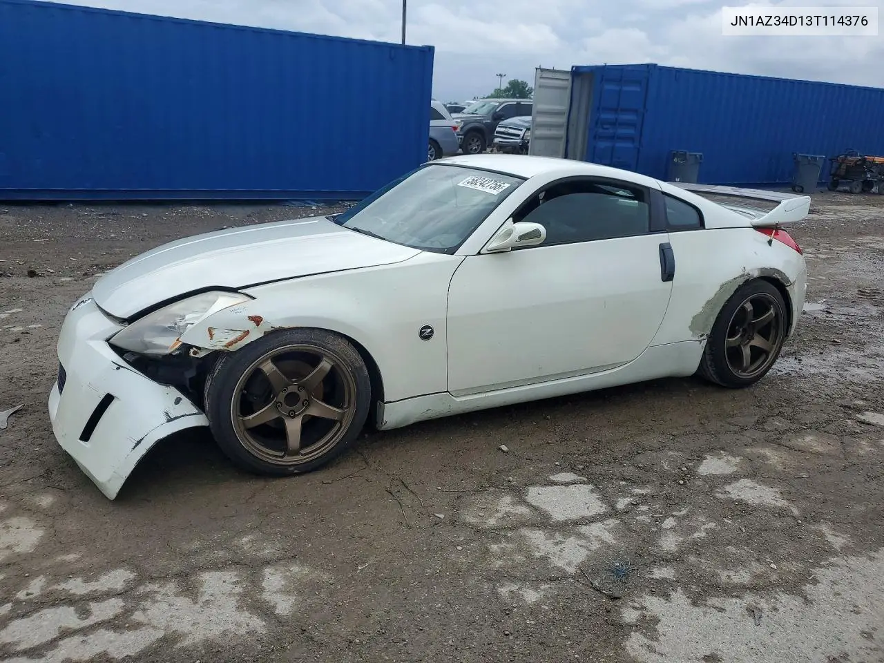 2003 Nissan 350Z Coupe VIN: JN1AZ34D13T114376 Lot: 58242756