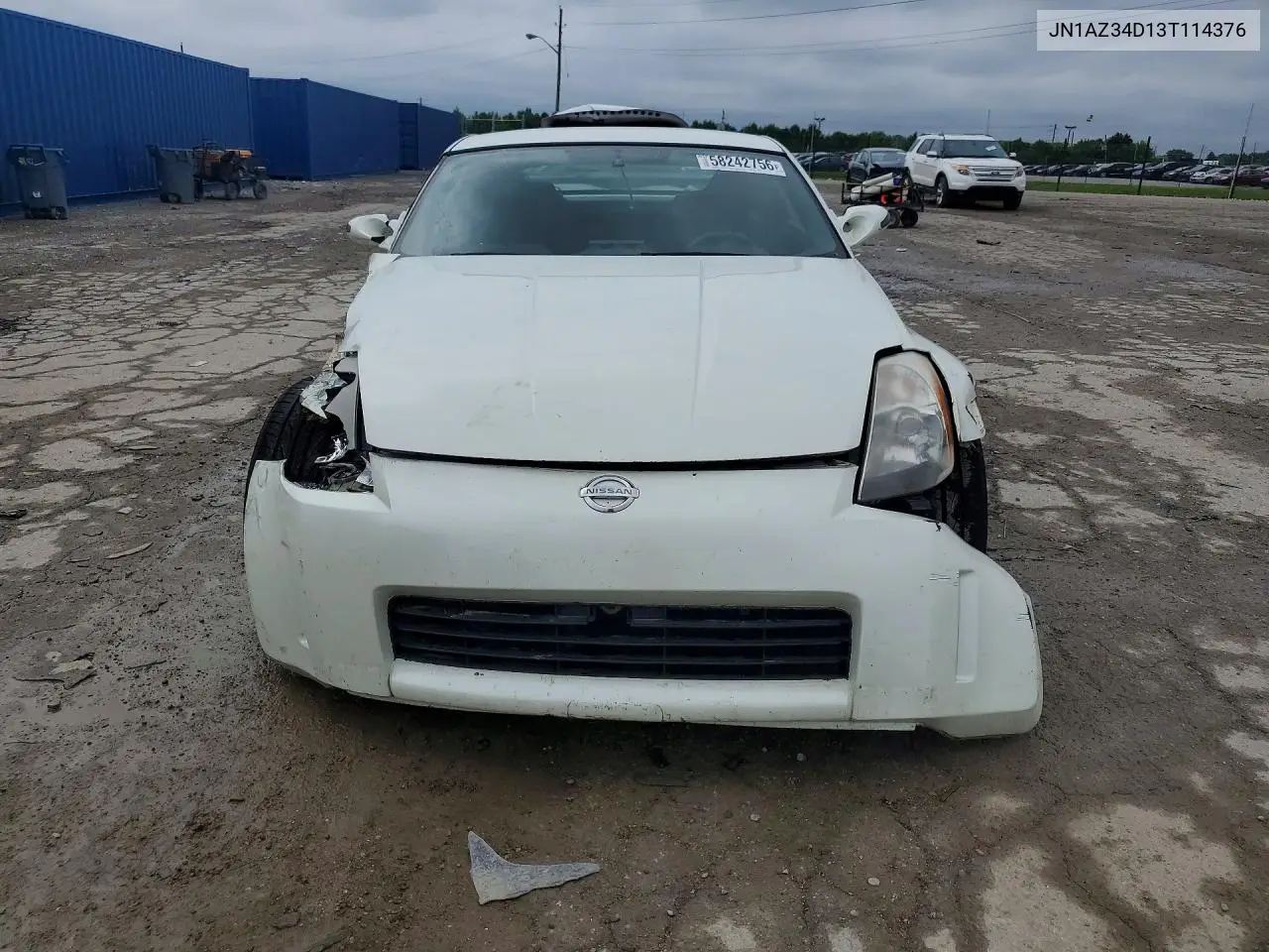 2003 Nissan 350Z Coupe VIN: JN1AZ34D13T114376 Lot: 58242756