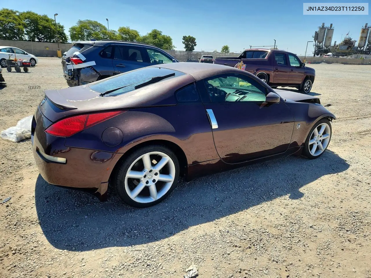 2003 Nissan 350Z Coupe VIN: JN1AZ34D23T112250 Lot: 60008476