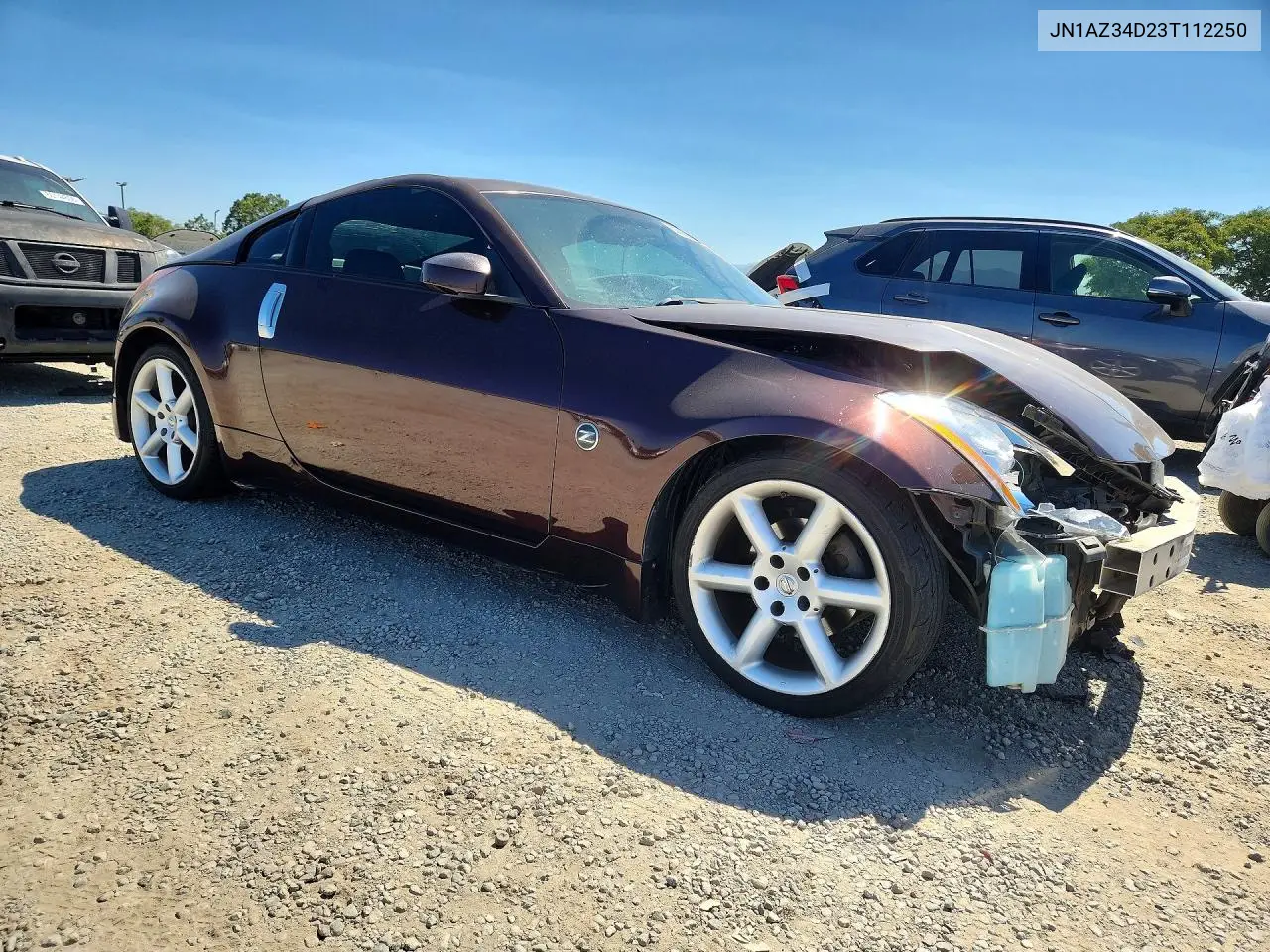 2003 Nissan 350Z Coupe VIN: JN1AZ34D23T112250 Lot: 60008476
