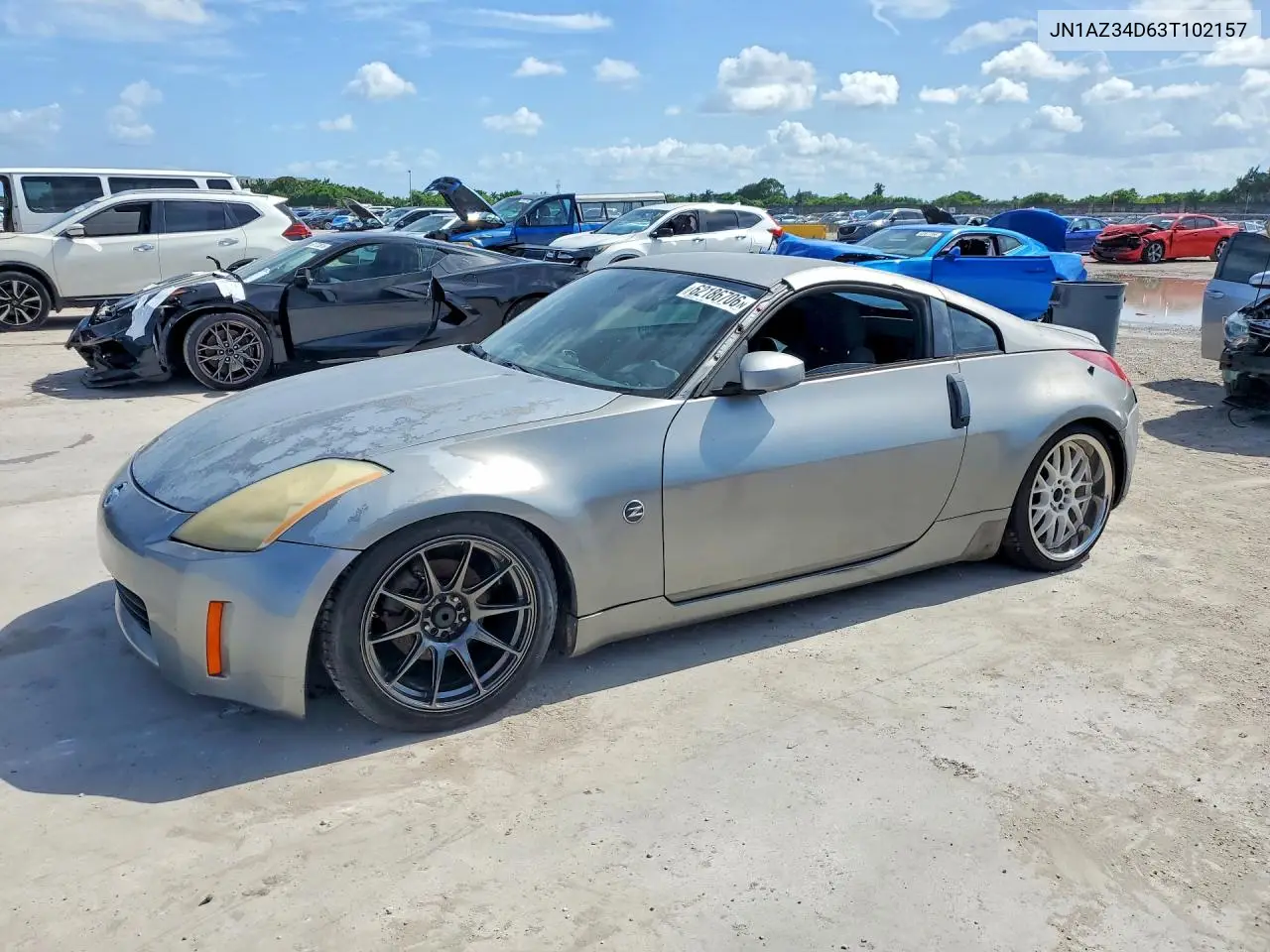 2003 Nissan 350Z Coupe VIN: JN1AZ34D63T102157 Lot: 62186706