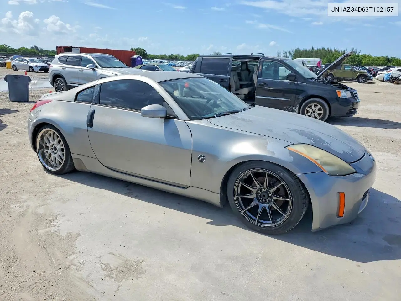 2003 Nissan 350Z Coupe VIN: JN1AZ34D63T102157 Lot: 62186706