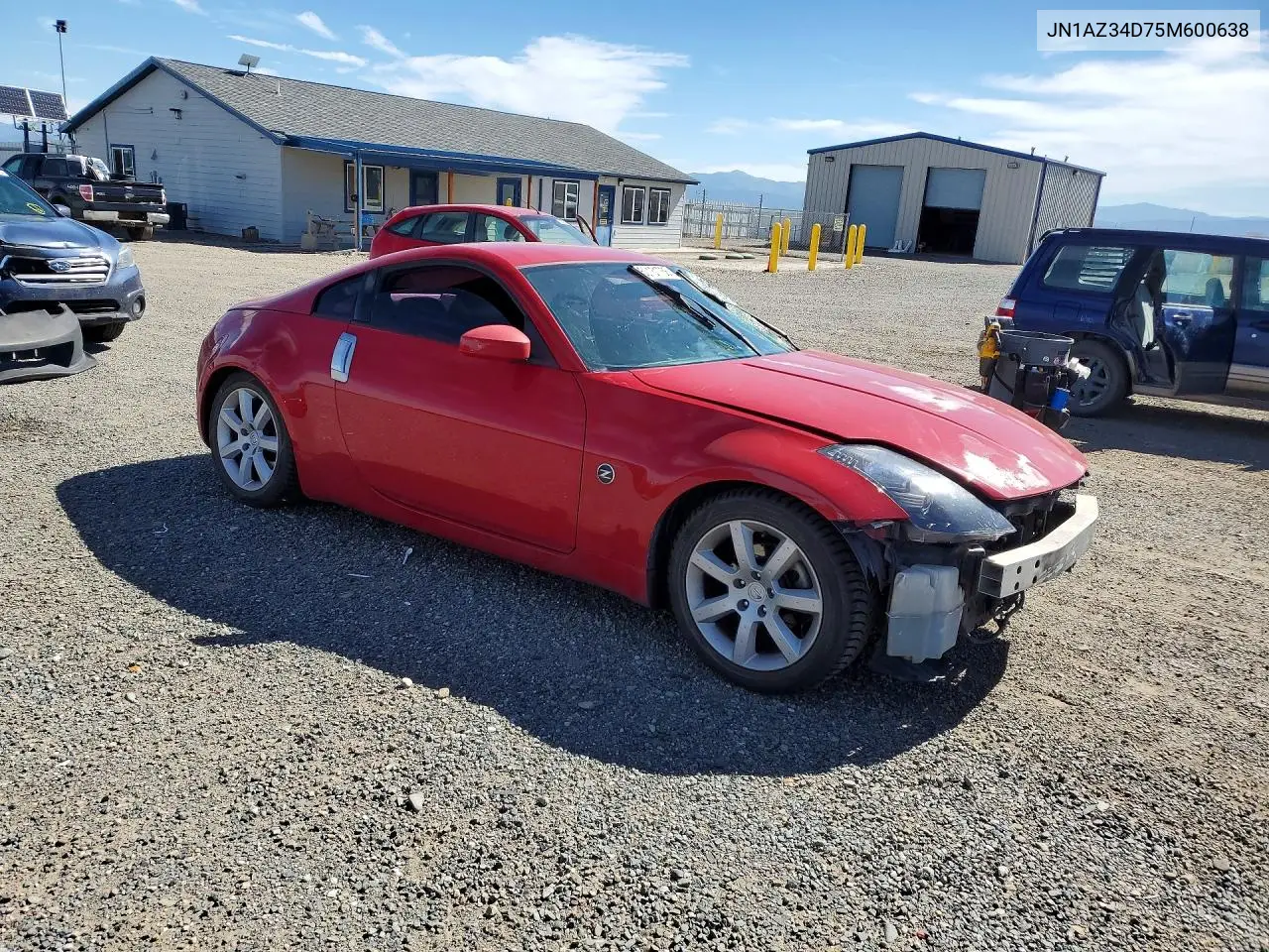 2005 Nissan 350Z Coupe VIN: JN1AZ34D75M600638 Lot: 60151756