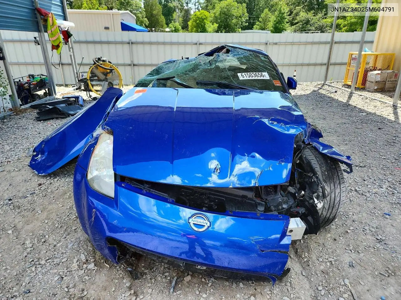 2005 Nissan 350Z Coupe VIN: JN1AZ34D25M604791 Lot: 61503656