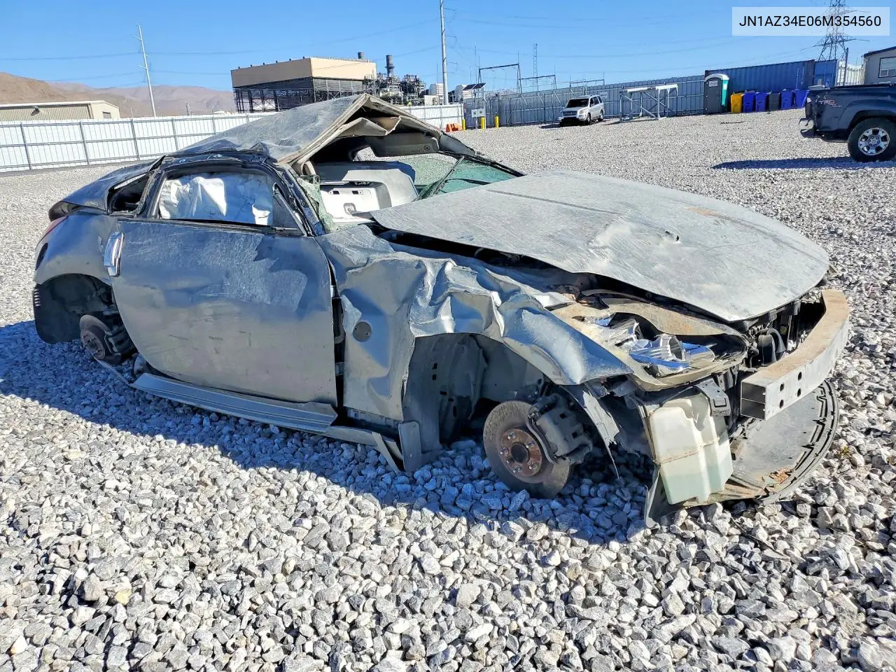 2006 Nissan 350Z Coupe VIN: JN1AZ34E06M354560 Lot: 59011226