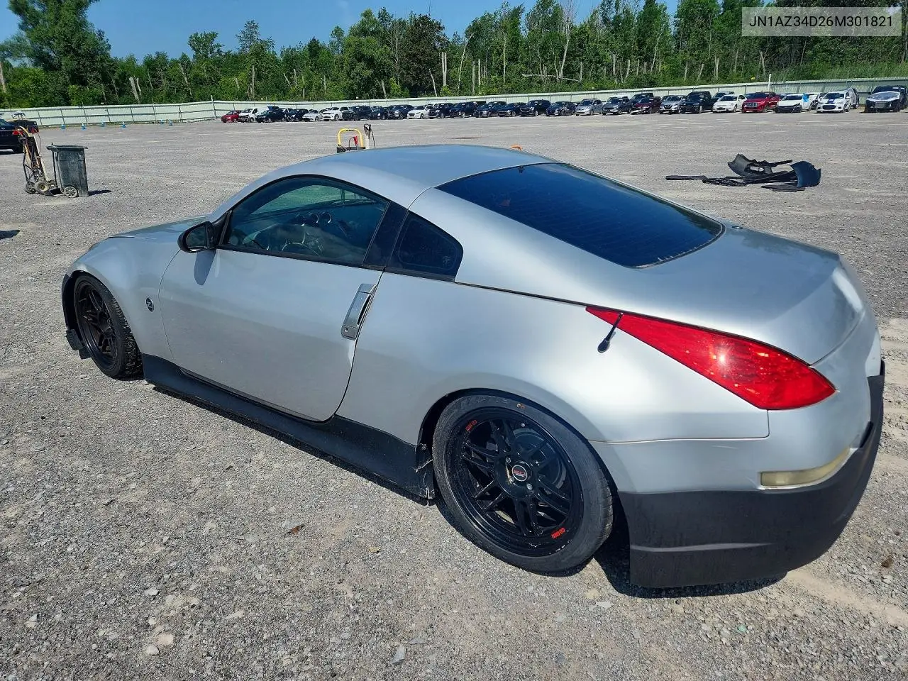 2006 Nissan 350Z Base VIN: JN1AZ34D26M301821 Lot: 61972006
