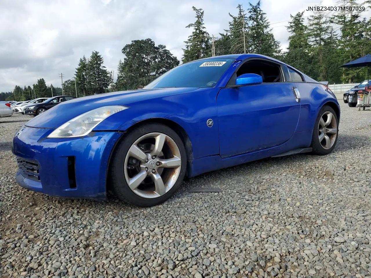 2007 Nissan 350Z Coupe VIN: JN1BZ34D37M507039 Lot: 59300236