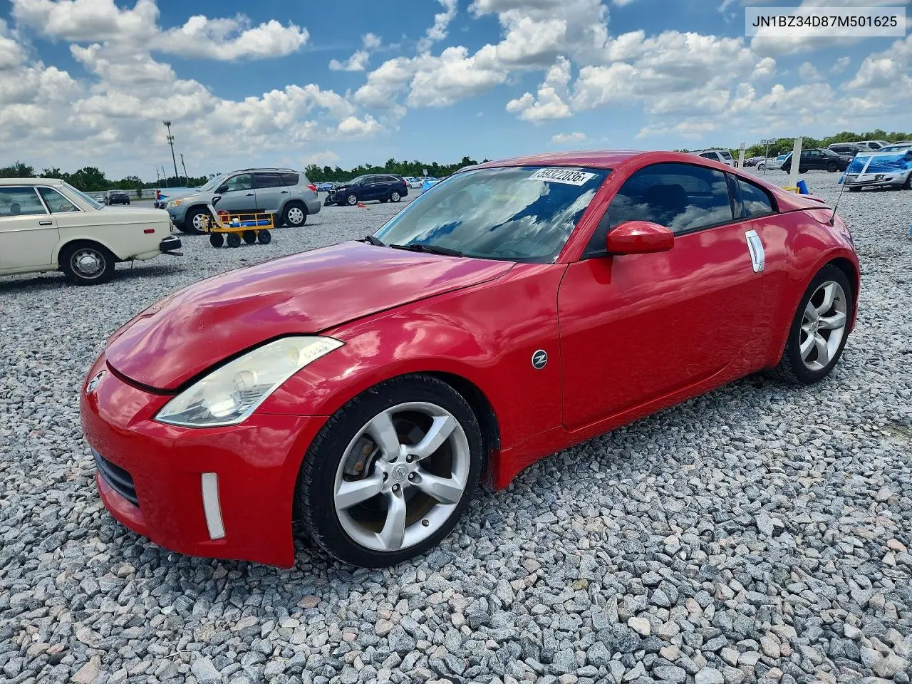 2007 Nissan 350Z Coupe VIN: JN1BZ34D87M501625 Lot: 59322036