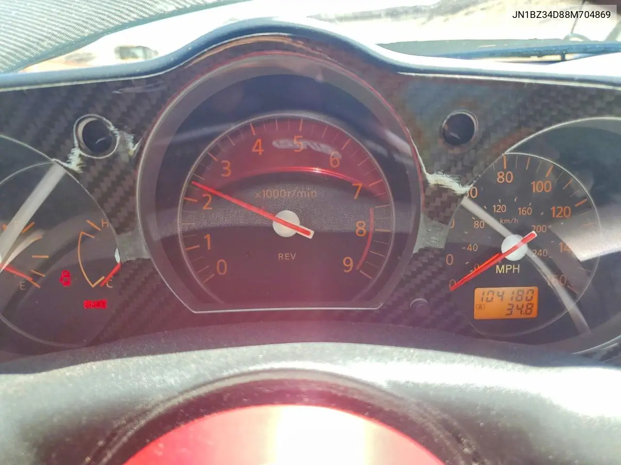 2008 Nissan 350Z Coupe VIN: JN1BZ34D88M704869 Lot: 50305126