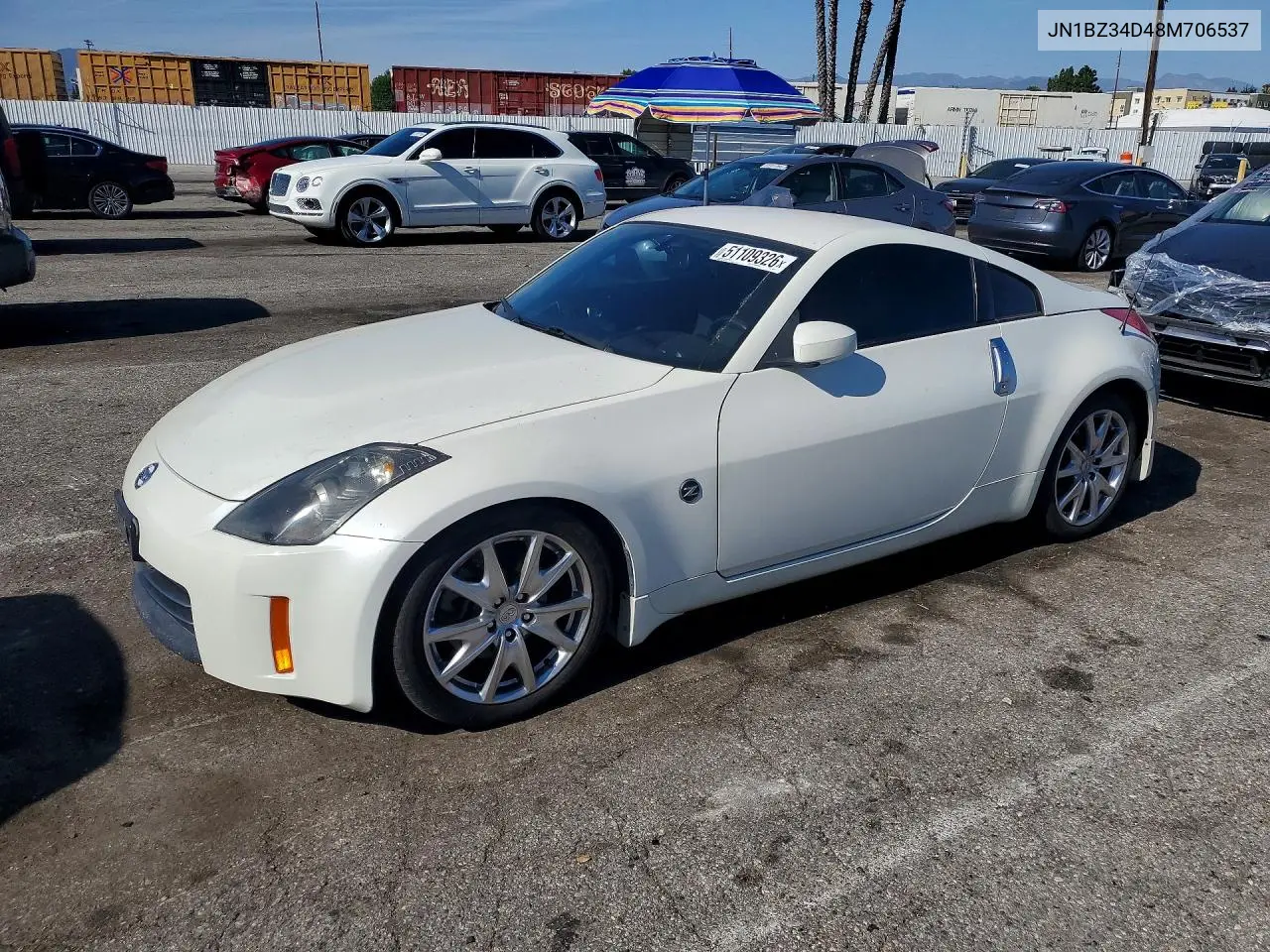 2008 Nissan 350Z Coupe VIN: JN1BZ34D48M706537 Lot: 51109326