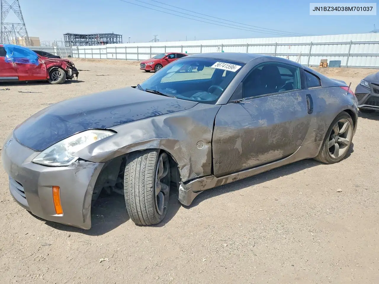 2008 Nissan 350Z Coupe VIN: JN1BZ34D38M701037 Lot: 56741596