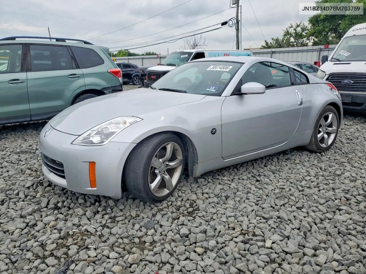 2008 Nissan 350Z Coupe VIN: JN1BZ34D78M703759 Lot: 58414506