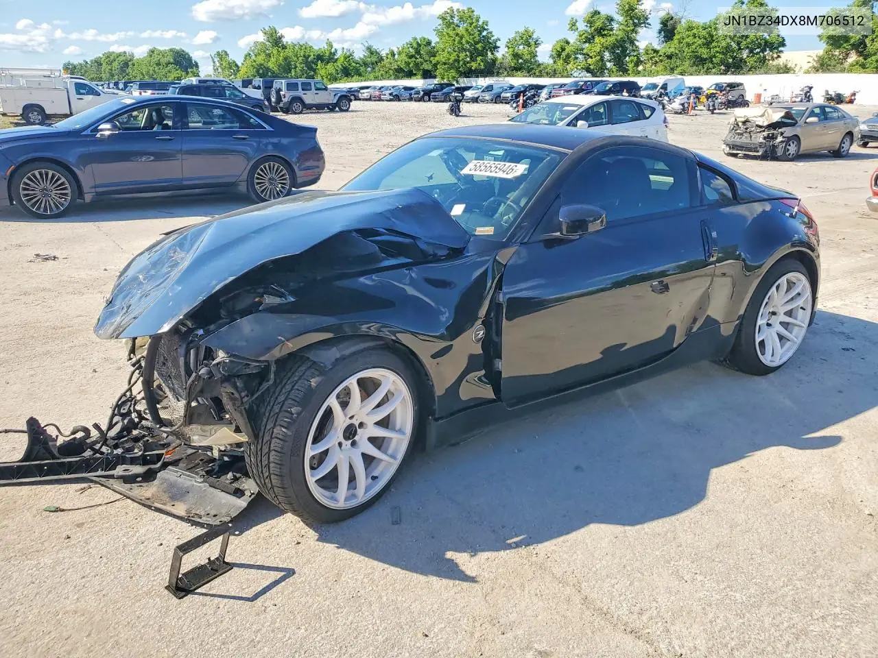 2008 Nissan 350Z Coupe VIN: JN1BZ34DX8M706512 Lot: 58565946