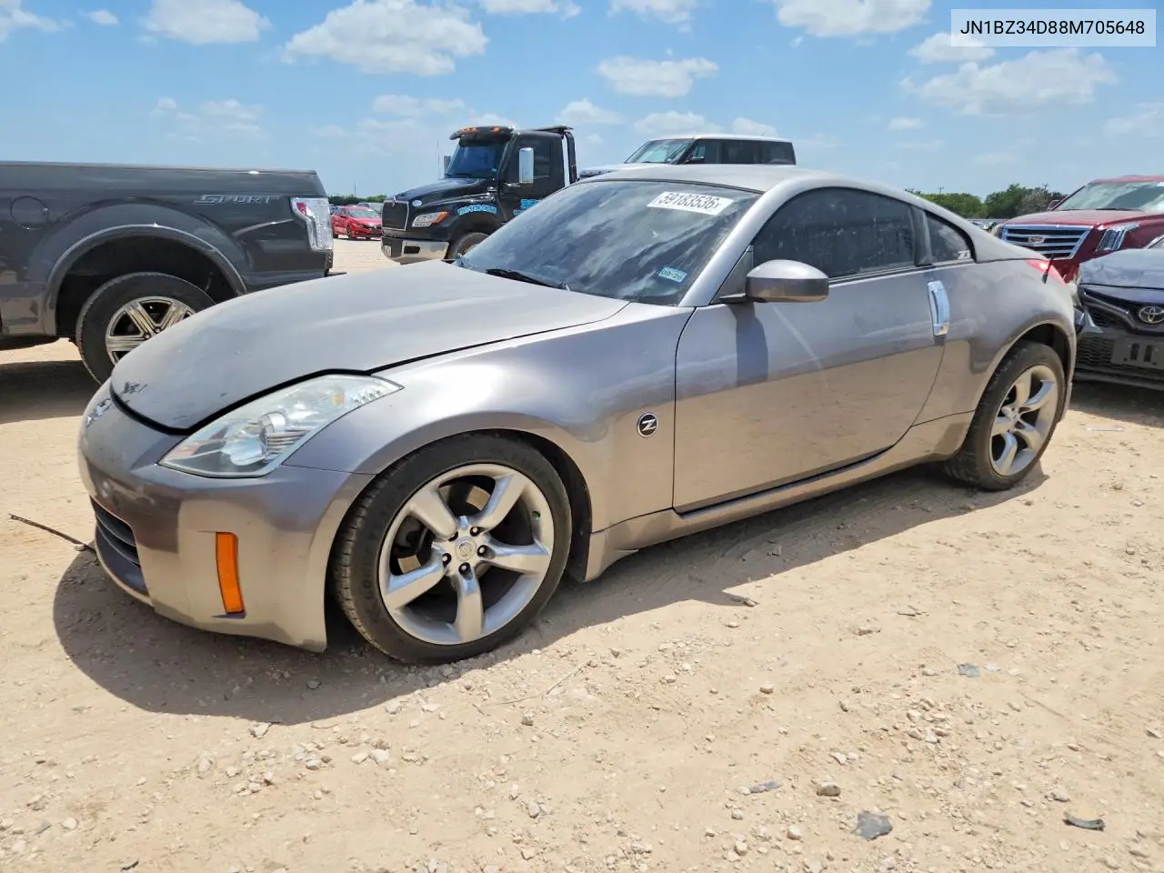 2008 Nissan 350Z Coupe VIN: JN1BZ34D88M705648 Lot: 59183536