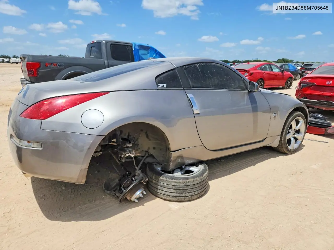 2008 Nissan 350Z Coupe VIN: JN1BZ34D88M705648 Lot: 59183536