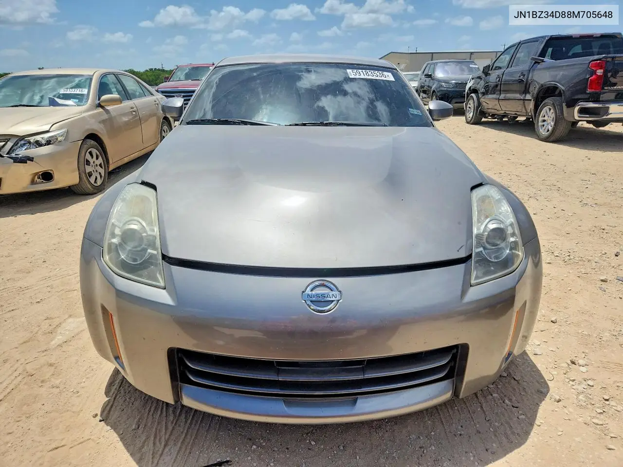2008 Nissan 350Z Coupe VIN: JN1BZ34D88M705648 Lot: 59183536
