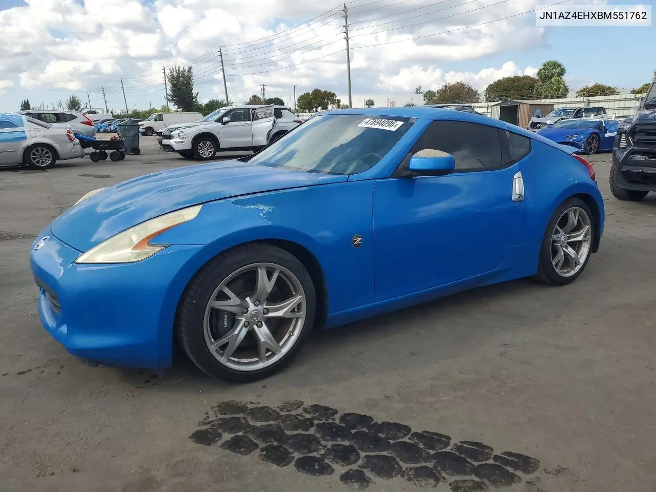 2011 Niss 370Z Touring VIN: JN1AZ4EHXBM551762 Lot: 47694096