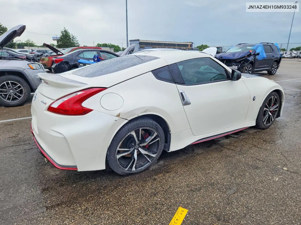 2016 Nissan 370Z Nismo Tech VIN: JN1AZ4EH1GM933248 Lot: 55180456